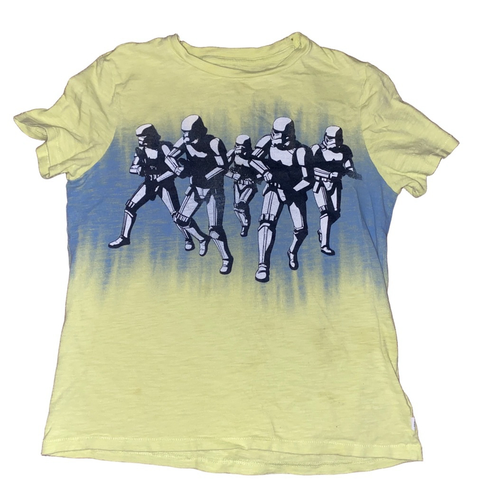 Boys GAP Star Wars Short Sleeve Tee Size L Yellow Blue